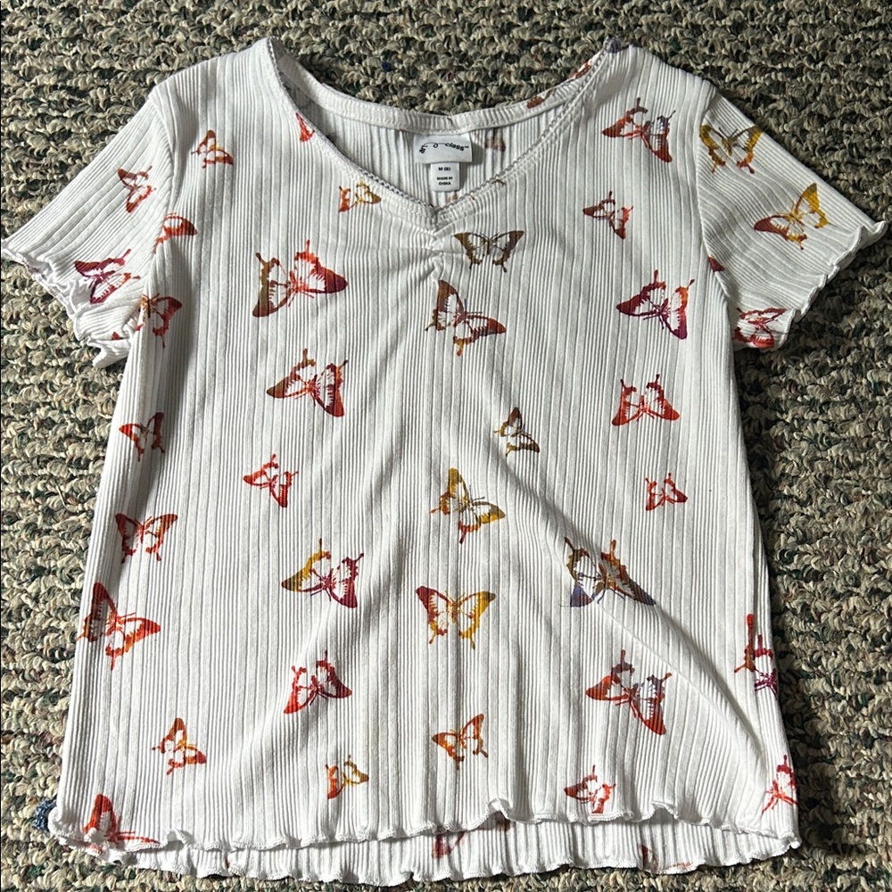 Butterfly Print Kids Shirt